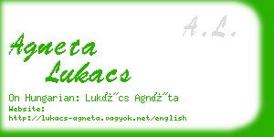 agneta lukacs business card
